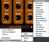 Valhalla Delay plugin browser displaying Creative Delays preset categories with effects organization