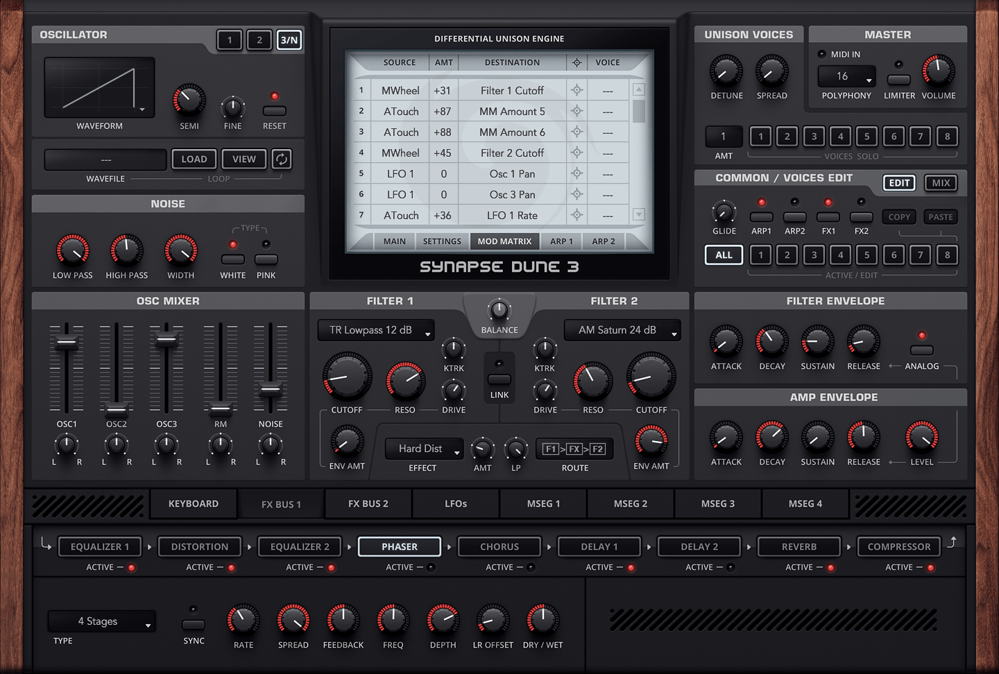 Dune Midi Sequences 1 — Dune 3 Presets and Midi Files Showing Dune GUI