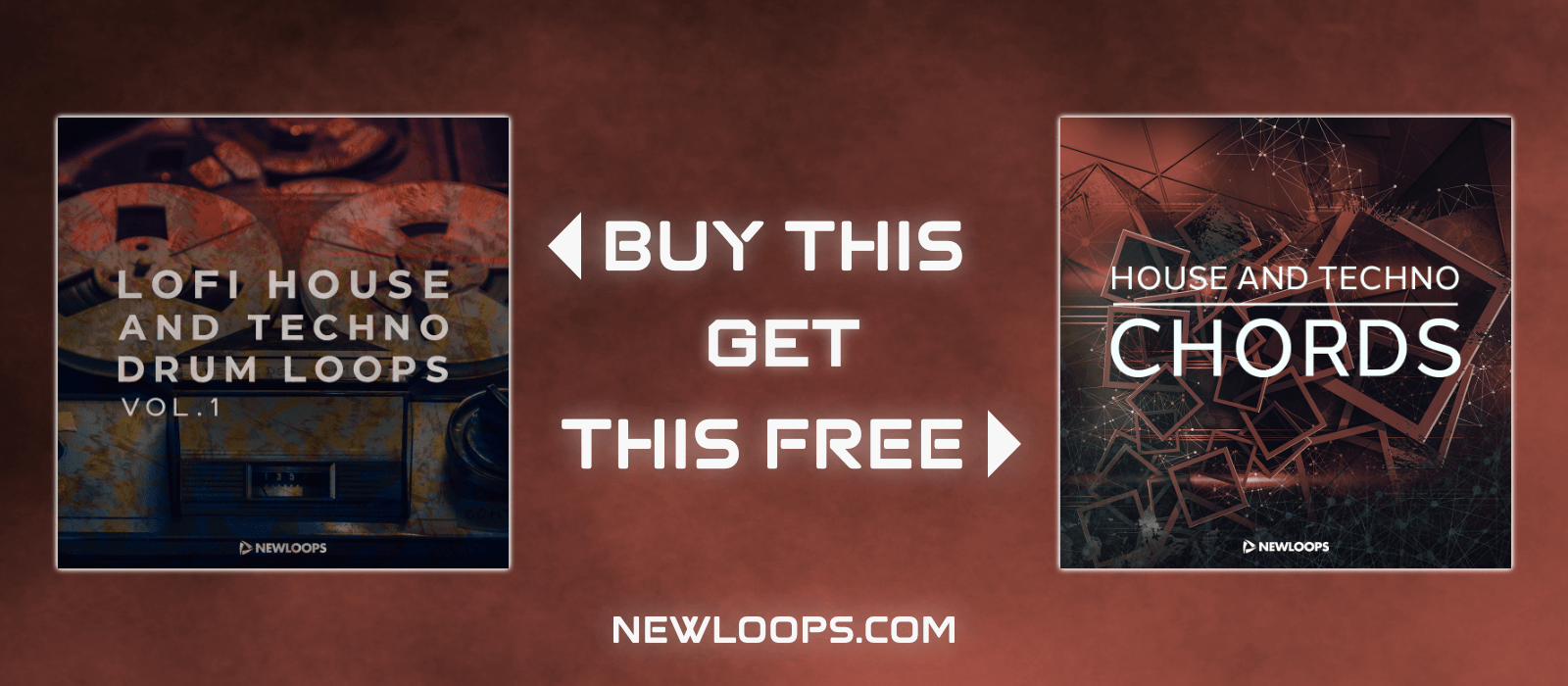 Lofi House and Techno Drum Loops Vol.1 - New Loops Banner with Special Offer
