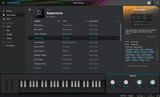 Pigments Synthesizer GUI with Supernova Ambient Keys and Cinematic Pad Presets Loaded