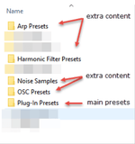 New Loops - Thorn Sequences 1 Presets Folder Structure