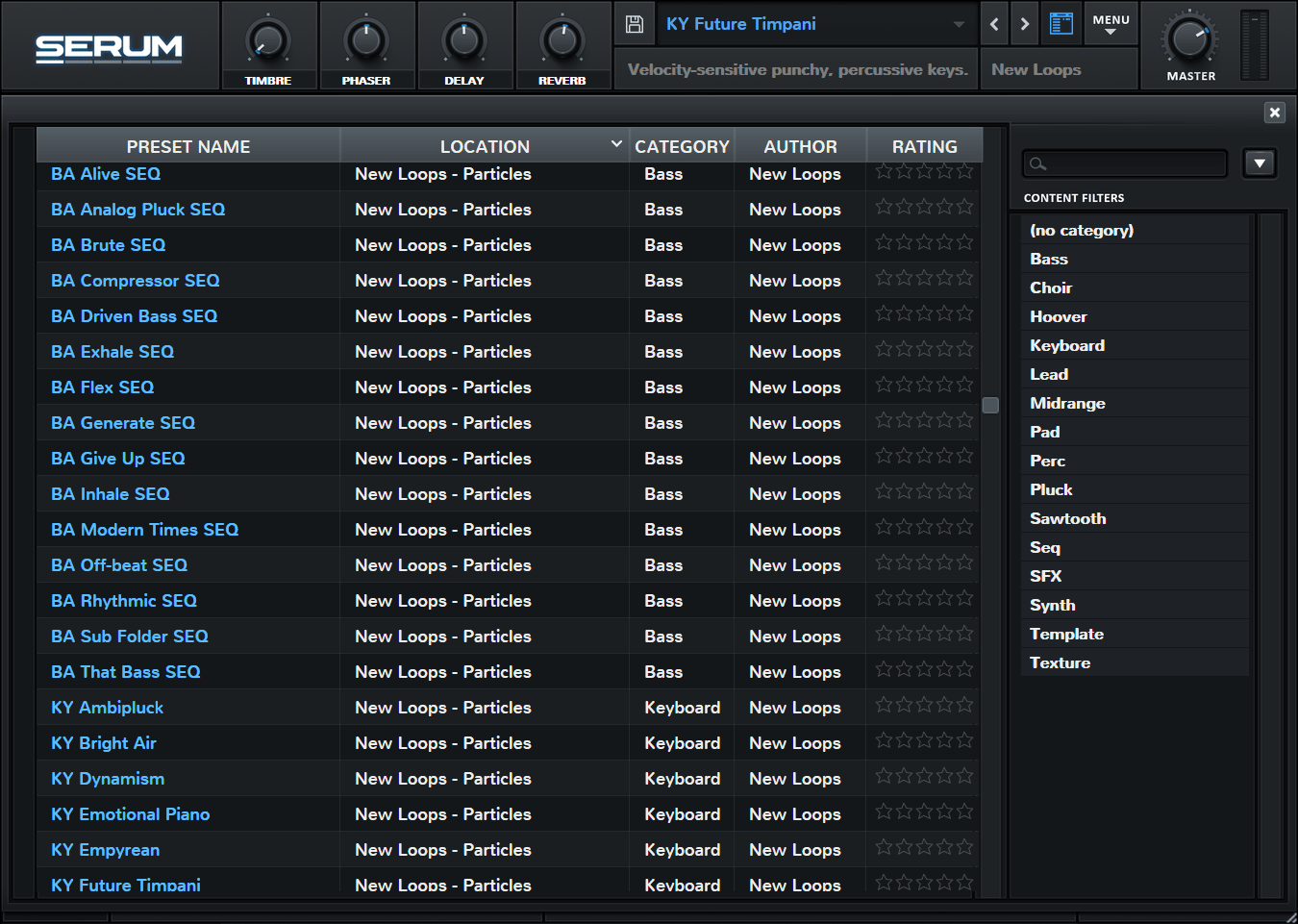 Particles - Cinematic Xfer Serum Presets - New Loops