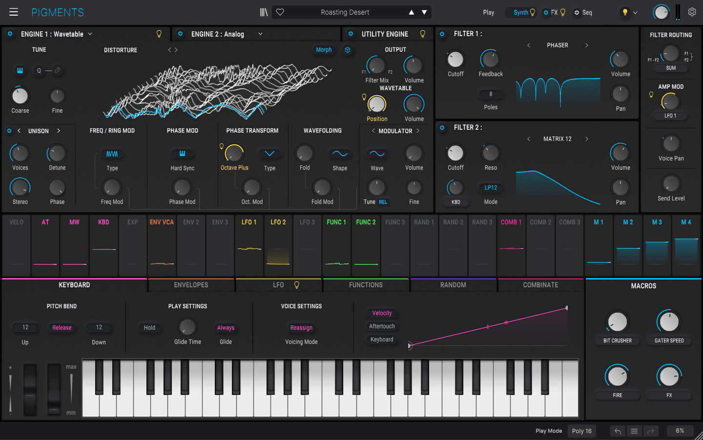 Pure Fire Pigments Interface - Hard Electronic Sound Bank Presets for Industrial Music Production
