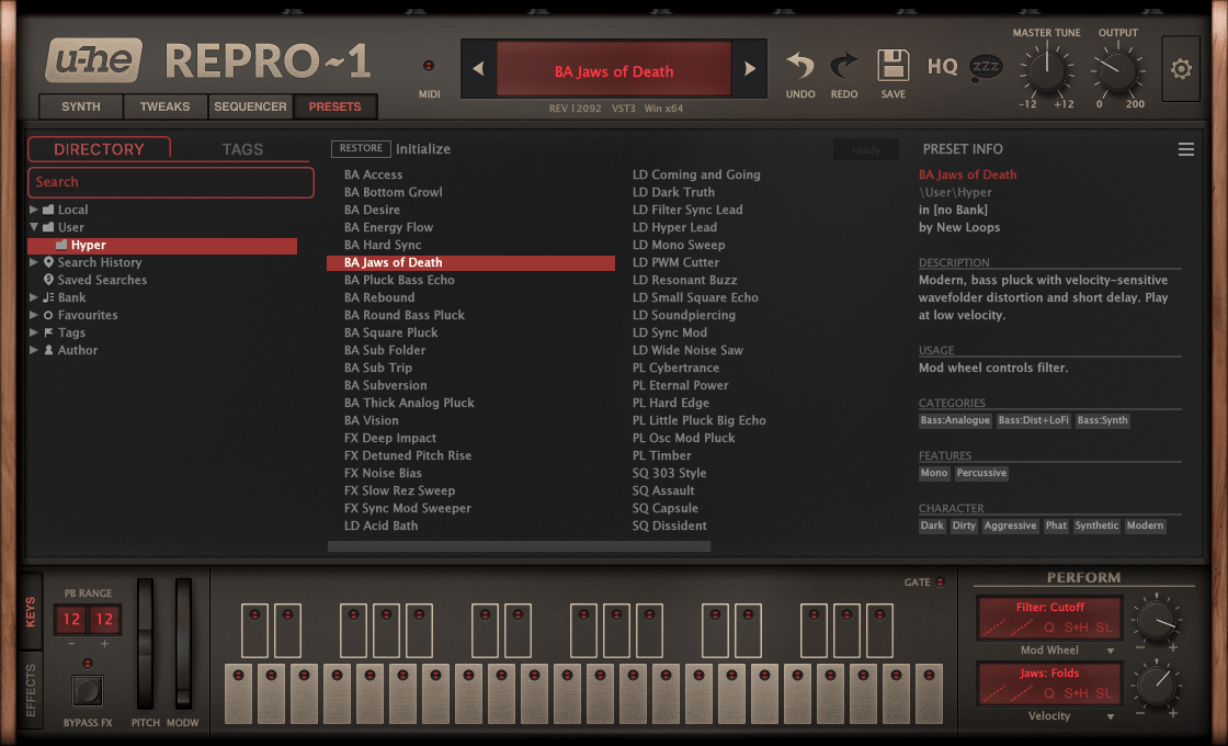 Repro Phase One Hyper Repro Presets (U-he Repro1 and Repro-5 Sound Bank) – New Loops